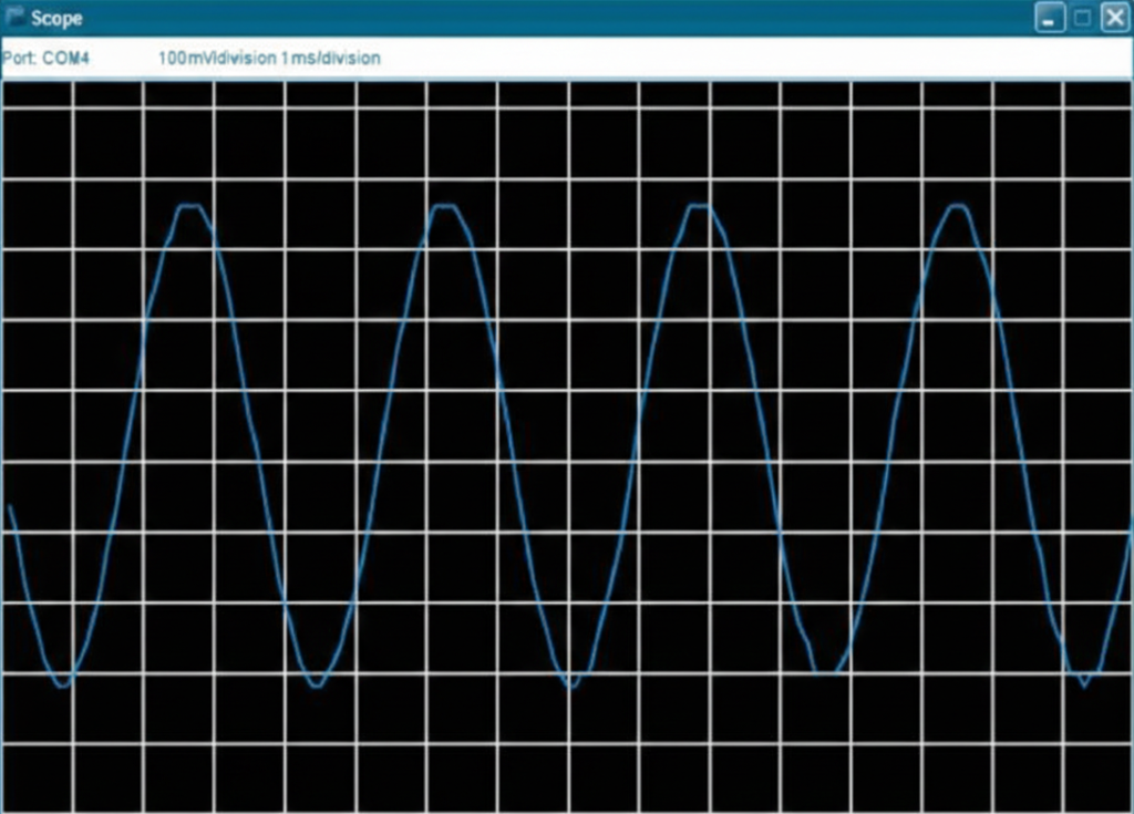 onde senoidal osciloscópio arduino
